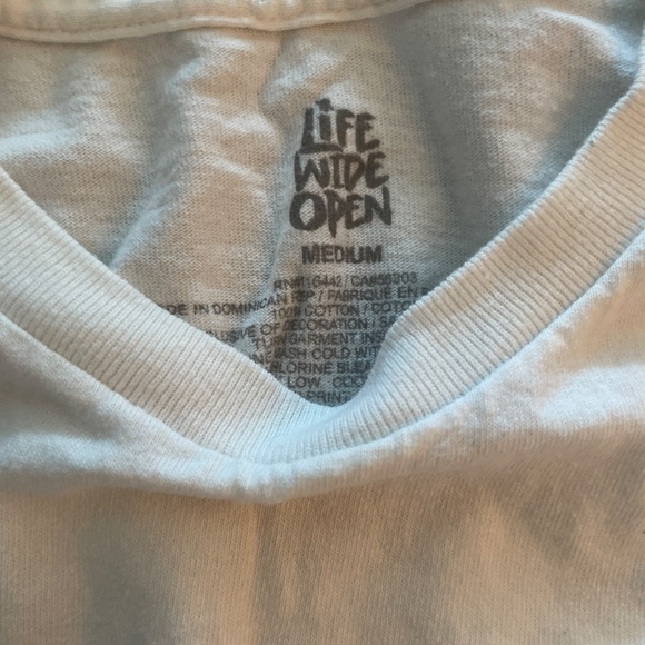 Life wide open CBoys white tee six men’s Medium - Picture 4 of 4